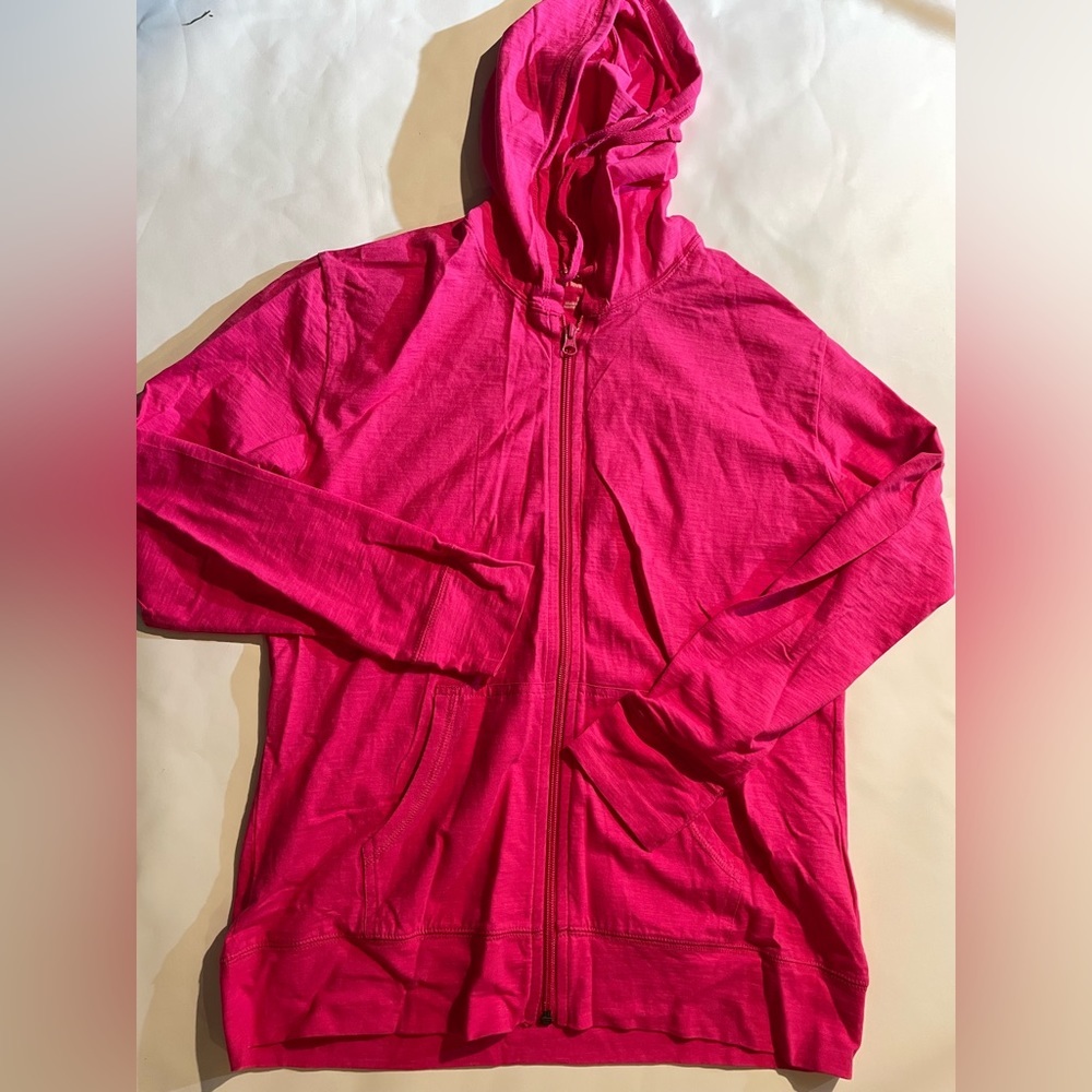 HANES woman’s zip front sweatshirt hoodie Pink Small NWOT - Picture 5 of 8